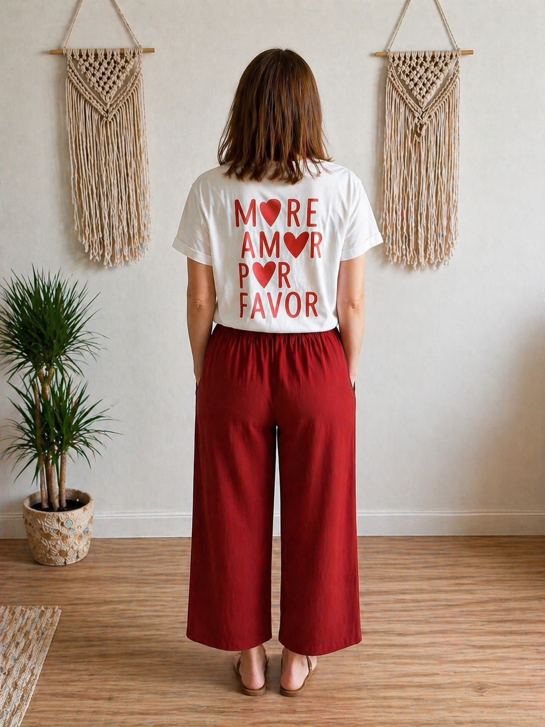 T-shirt More Amor Por Favor – Blanc
