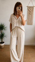 Blouse léopard beige