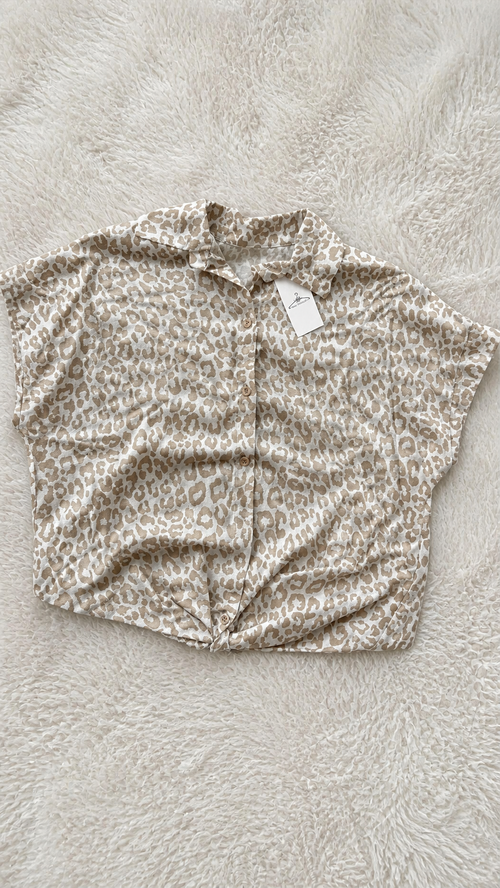 Blouse léopard beige