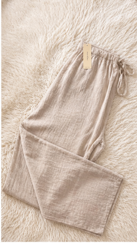 🌸 Pantalon été fluide – Made in Italy  Coton et Lin