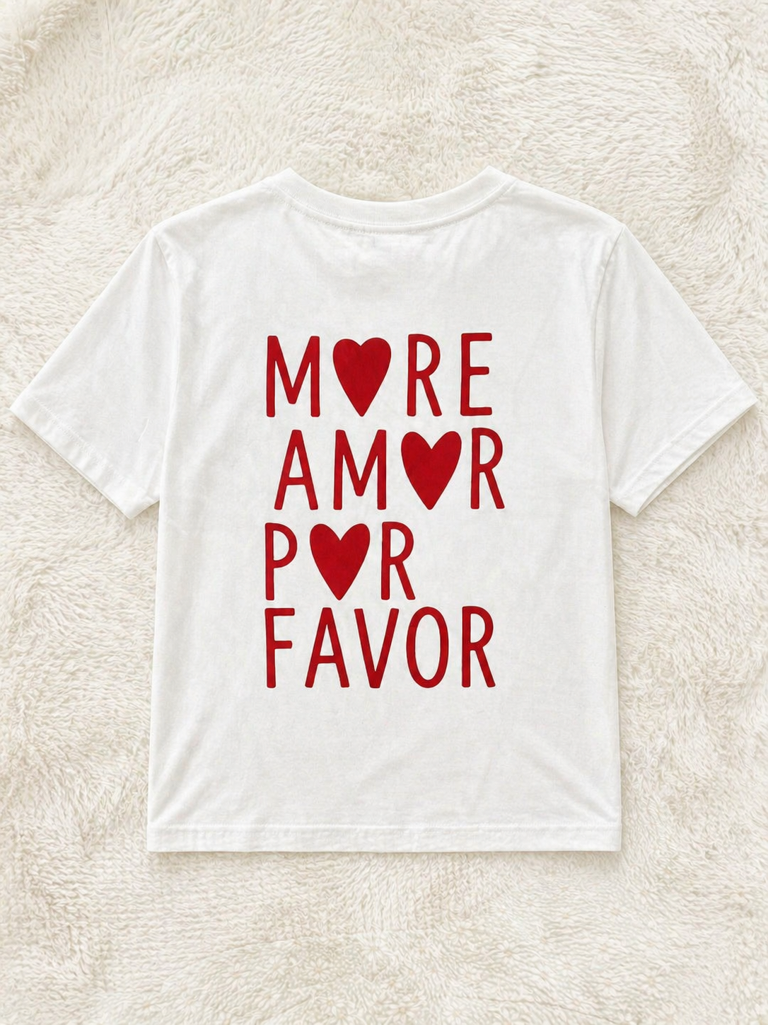 T-shirt More Amor Por Favor – Blanc