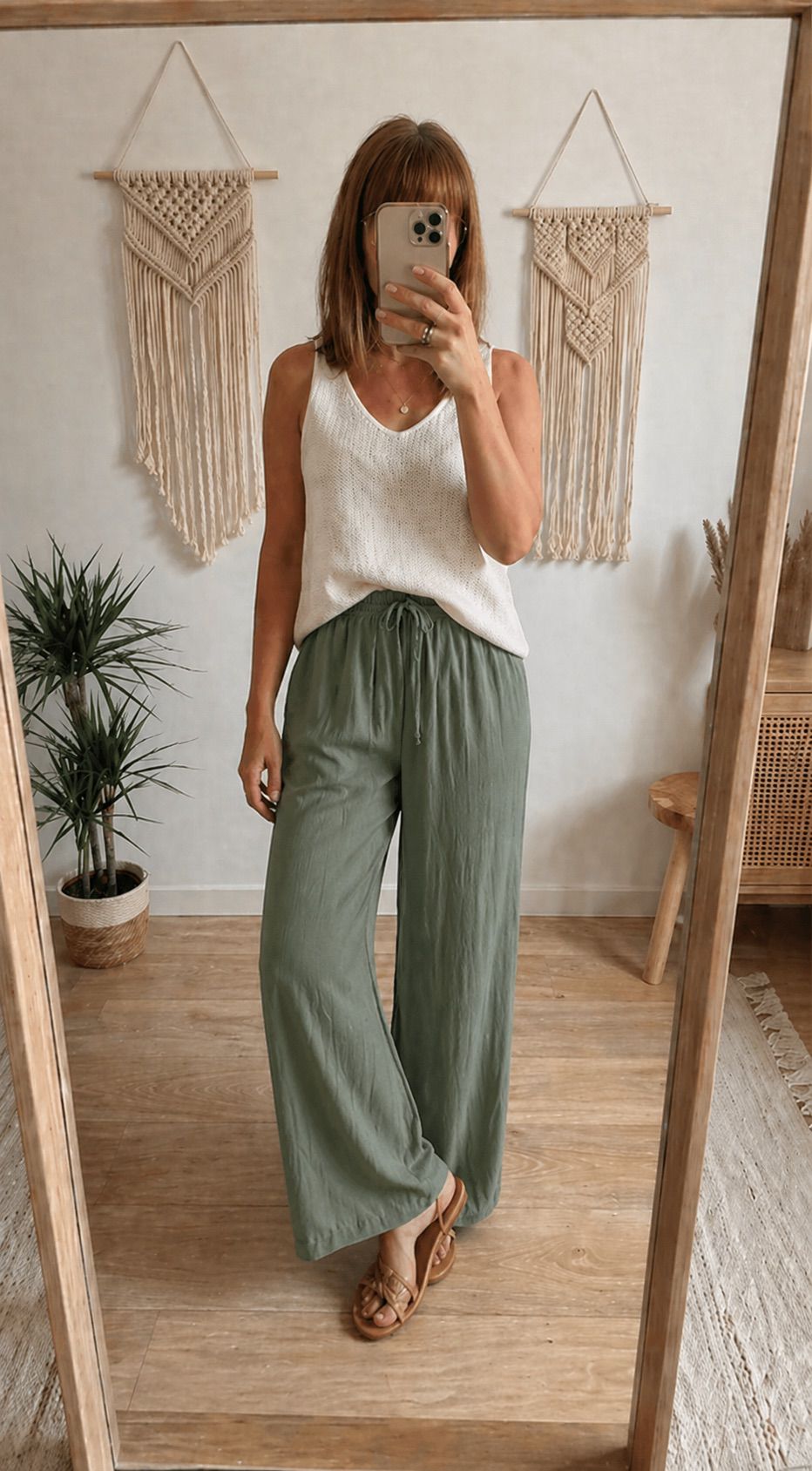 🌸 Pantalon été fluide – Made in Italy  Coton et Lin