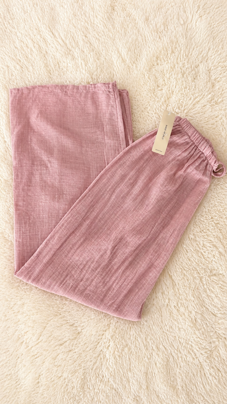 🌸 Pantalon été fluide – Made in Italy  Coton et Lin